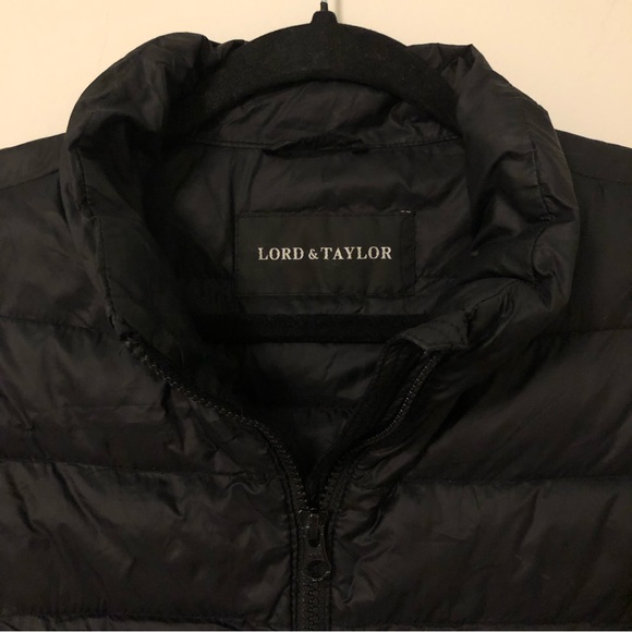 Lord & Taylor Black Down Filled Puffer Vest - Picture 3 of 10